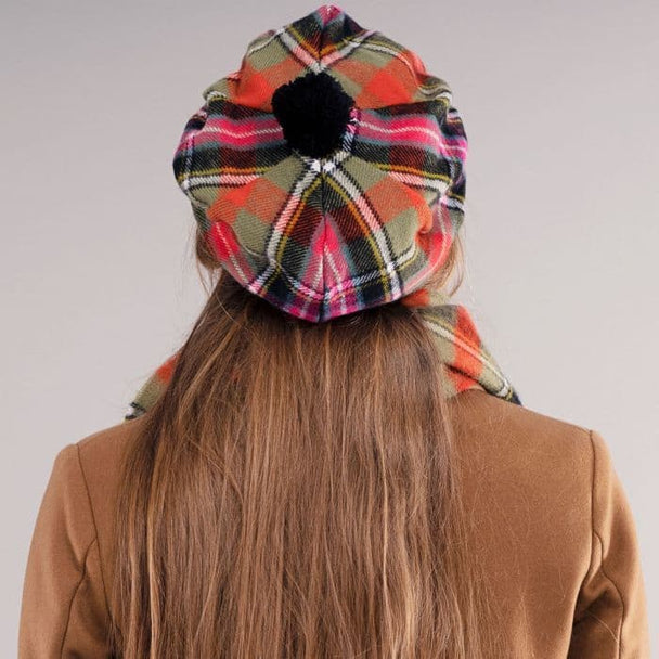 Ladies Bruce of Kinnaird Ancient Tartan Lambswool Tam - Made in Scotland