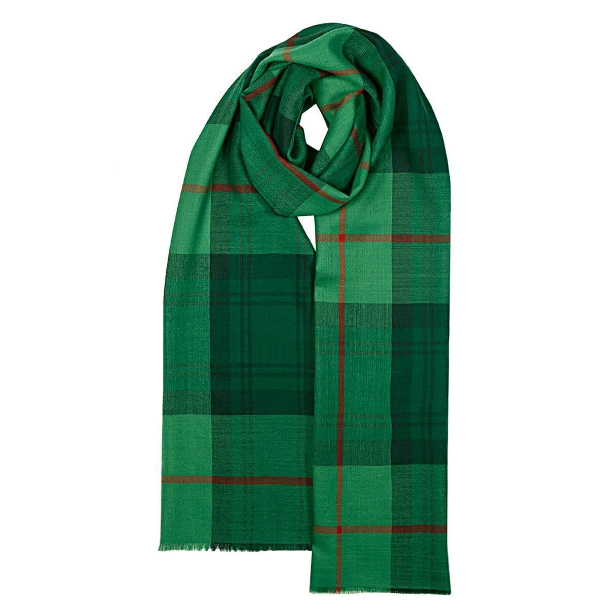 Ladies Cranston Modern Tartan Extra Fine Merino Wool Stole