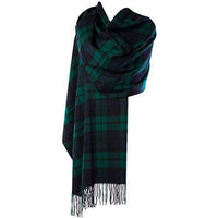 Ladies Pure Lambswool Black Watch Tartan Stole By Ingles Buchan