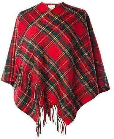 Ladies Pure Lambswool Royal Stewart Tartan Mini Cape