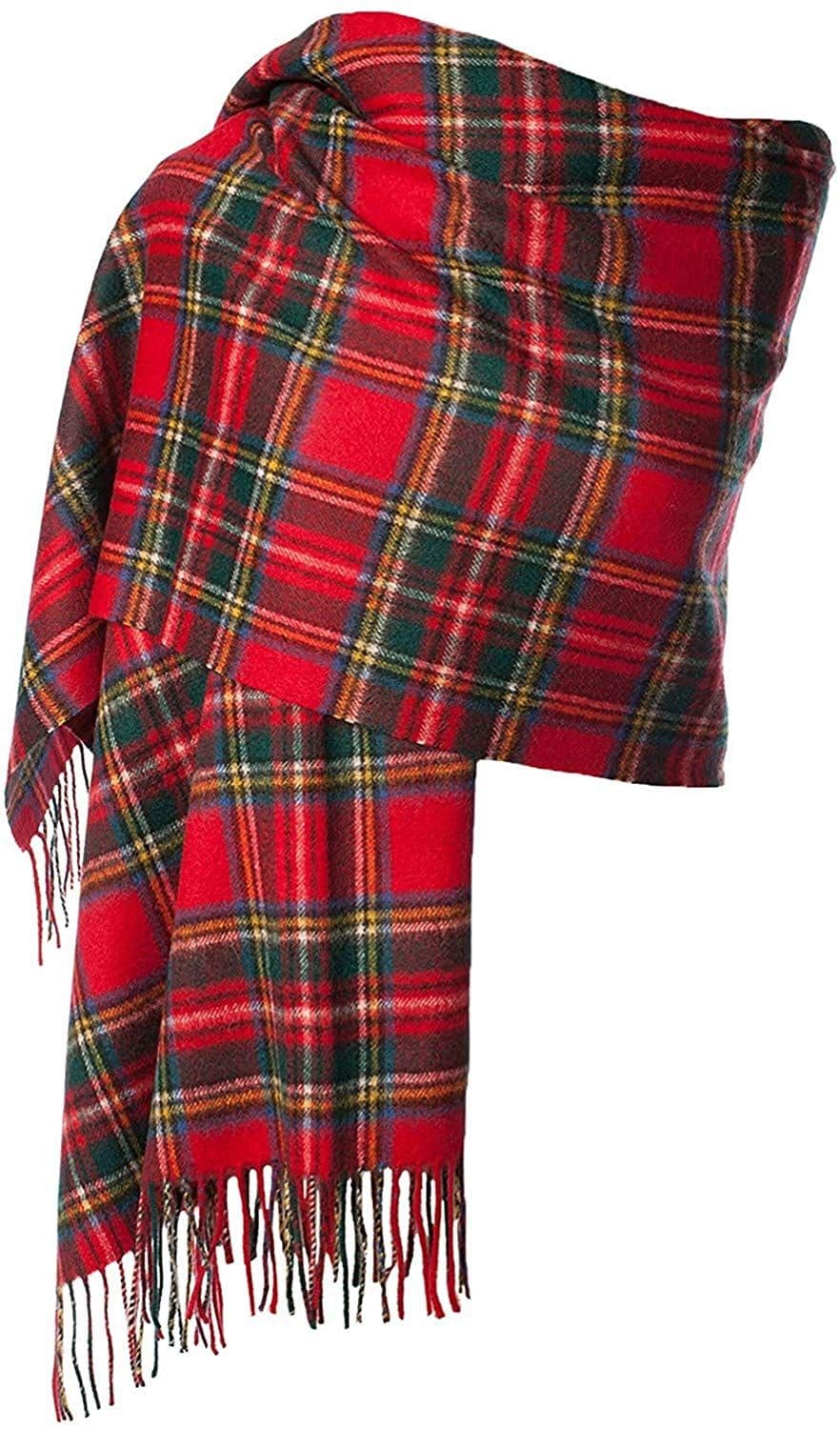 Ladies Pure Lambswool Royal Stewart Tartan Stole By Ingles Buchan