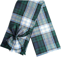 Ladies Pure Wool Black Watch Dress Tartan Mini Sash With Rosette Made in Scotland