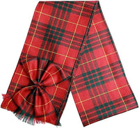 Ladies Pure Wool Cameron Modern Tartan Mini Sash With Rosette Made in Scotland