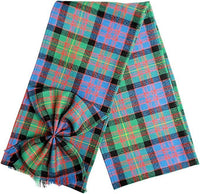 Ladies Pure Wool Carnegie Ancient Tartan Mini Sash With Rosette Made in Scotland