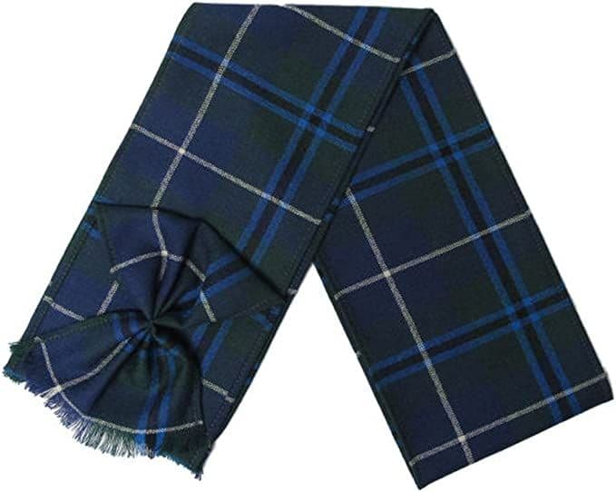 Ladies Pure Wool Douglas Modern Tartan Mini Sash With Rosette Made in Scotland