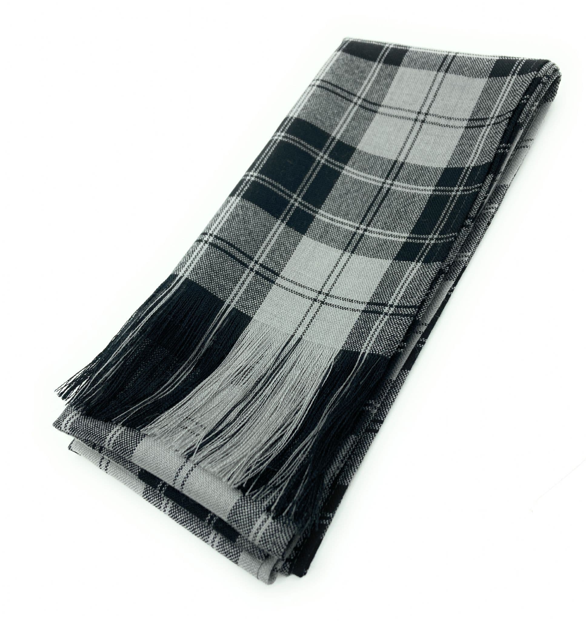 Ladies Pure Wool Full Size Douglas Grey Tartan Sash - Made in Scotland