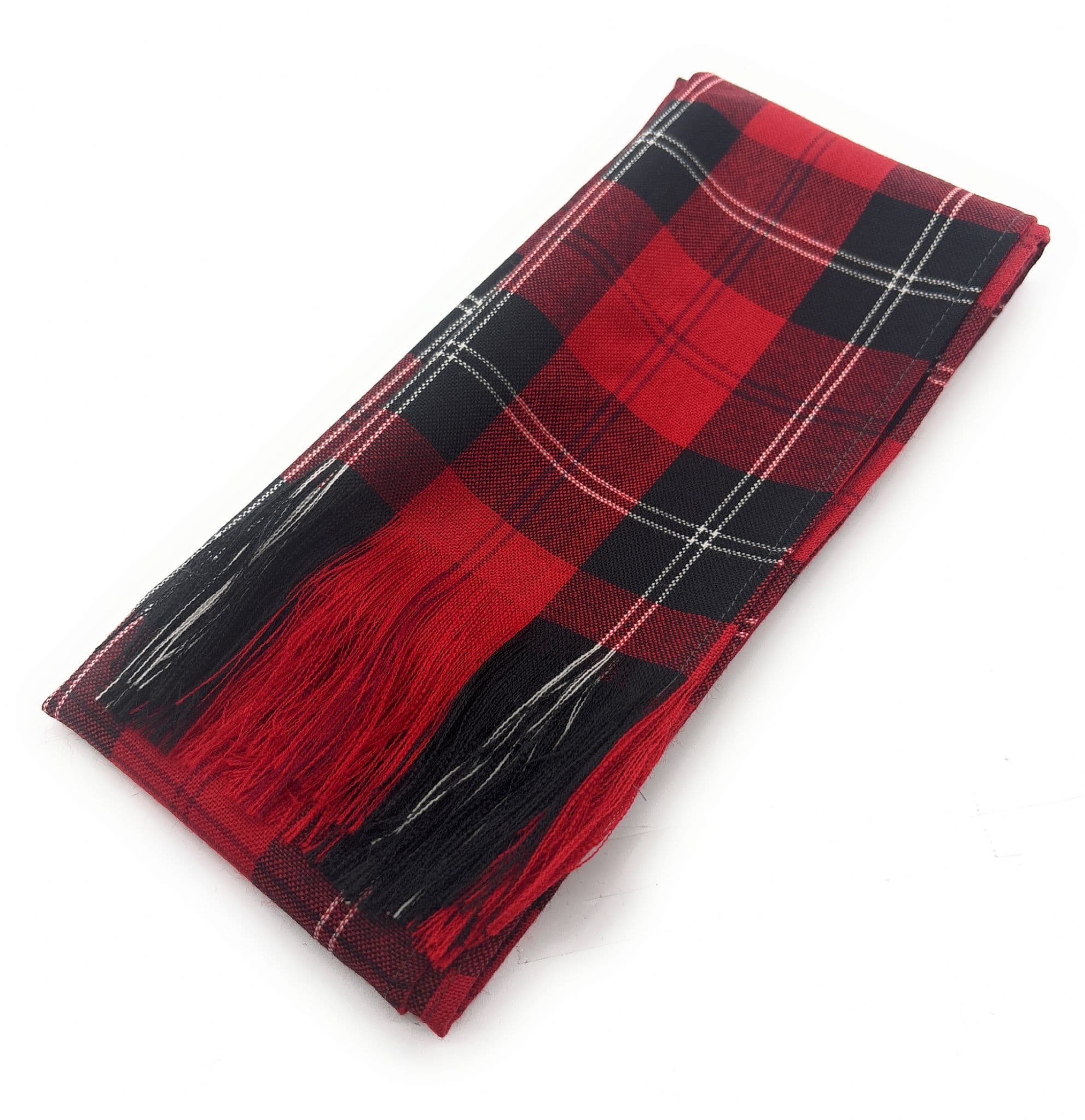 Ladies Pure Wool Full Size Ramsay Red Modern Tartan Sash - Made in Scotland