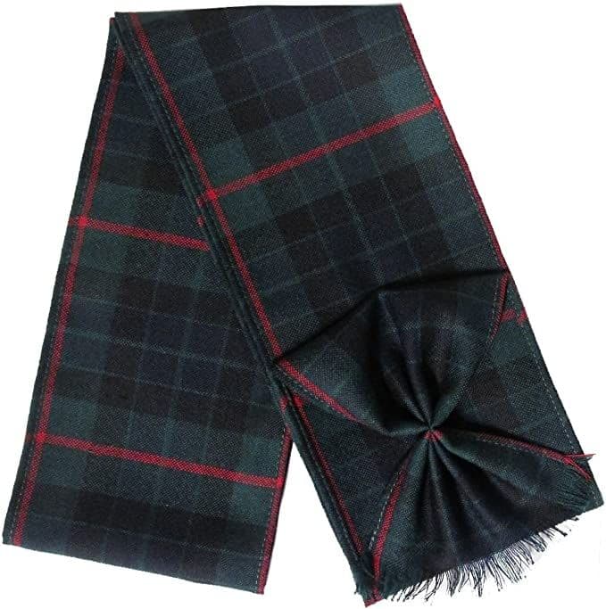 Ladies Pure Wool Gunn Modern Tartan Mini Sash With Rosette Made in Scotland