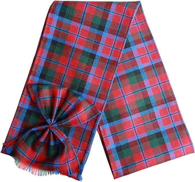 Ladies Pure Wool MacNaughton Tartan Mini Sash With Rosette Made in Scotland