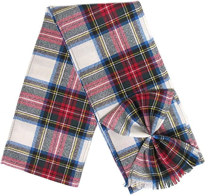 Ladies Pure Wool Stewart Dress Tartan Mini Sash With Rosette Made in Scotland
