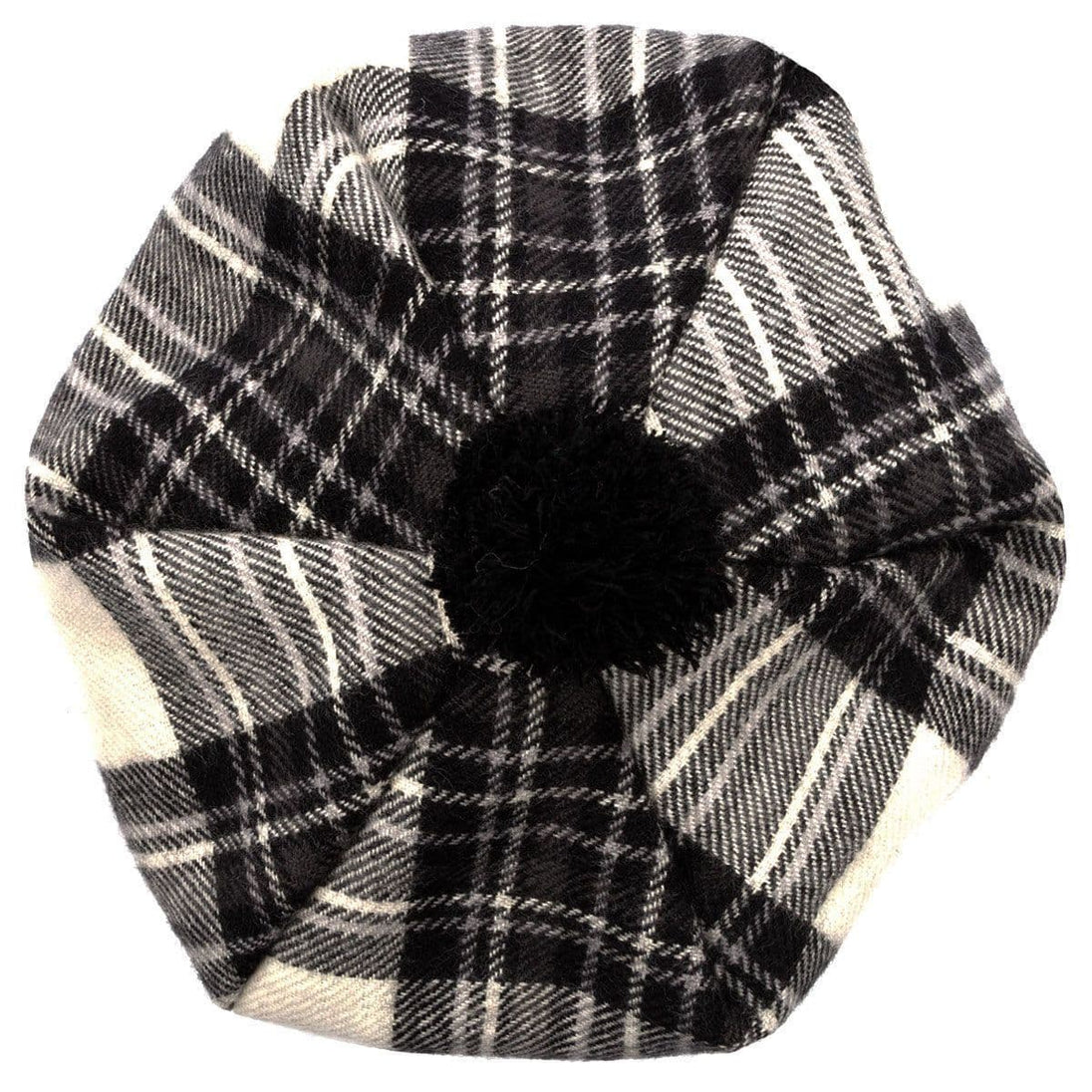 Ladies Stewart Dress Grey Tartan Lambswool Tam - Made in Scotland
