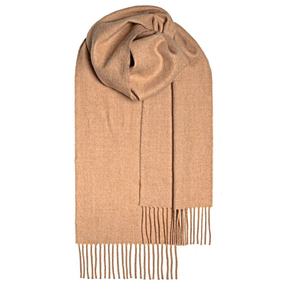 Malt Plain Coloured  Pure Lambswool Unisex Scarf - Made in Scotland