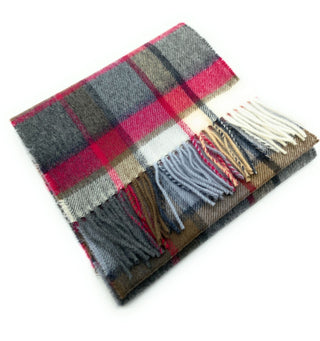 Old Town Mulberry Pure Lambswool Unisex Scarf - Made in Scotland