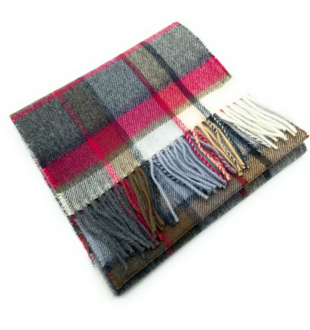 Old Town Mulberry Pure Lambswool Unisex Scarf - Made in Scotland
