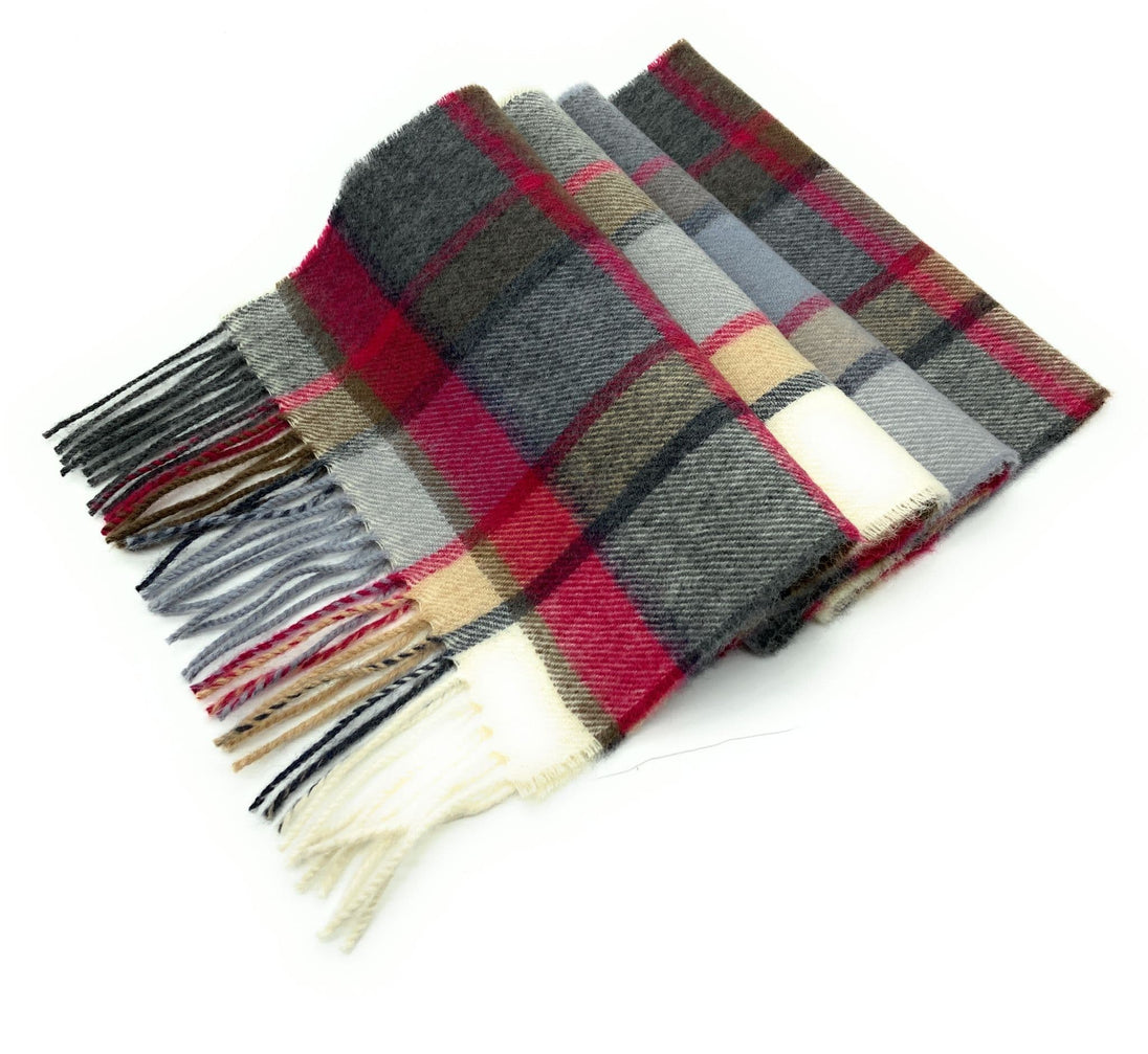 Old Town Mulberry Pure Lambswool Unisex Scarf - Made in Scotland