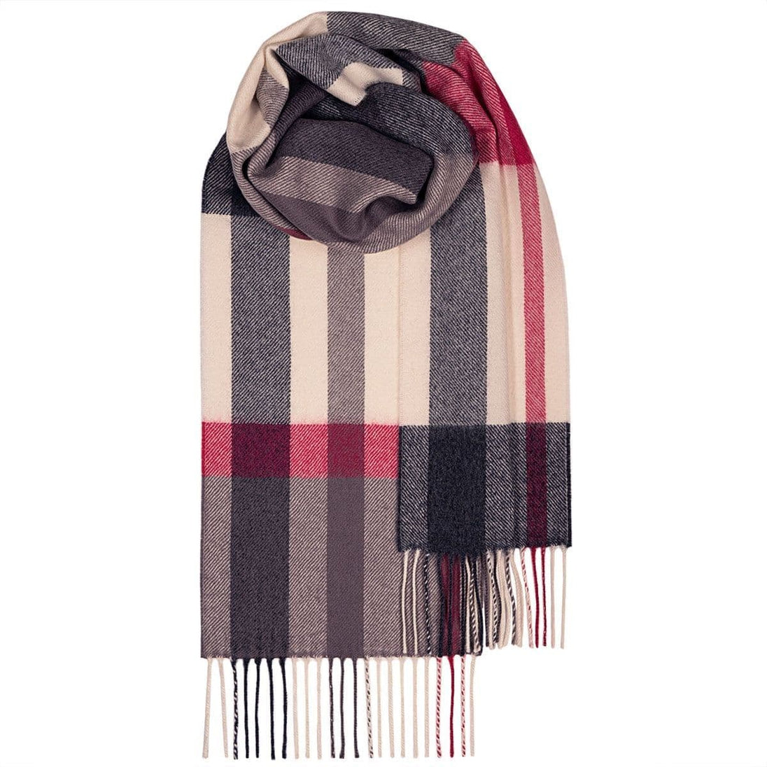 Pink Coloured Pure Lambswool Unisex Scarf - Made in Scotland