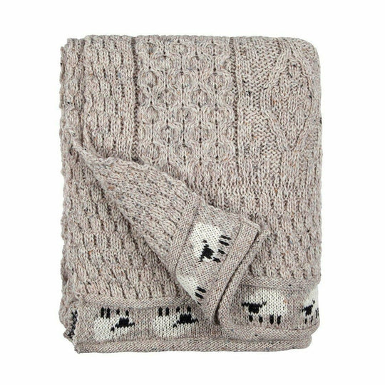 Pure British Aran Wool Skiddaw Sheep Throw/Blanket