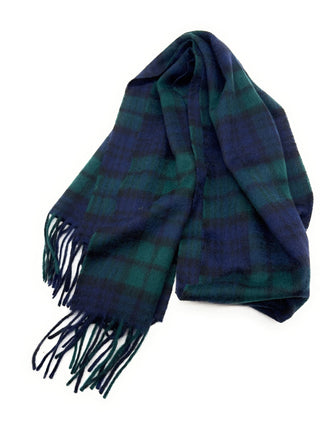 Pure Cashmere Black Watch Modern Tartan Clan Scarf