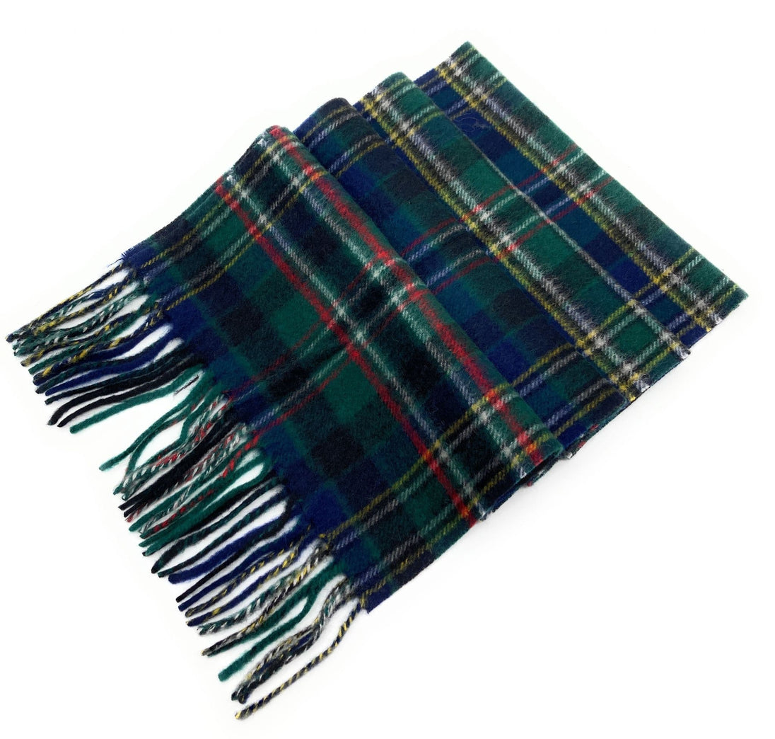 Pure Cashmere Scott Green Tartan Scarf