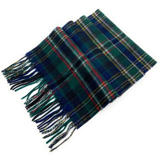 Pure Cashmere Scott Green Tartan Scarf