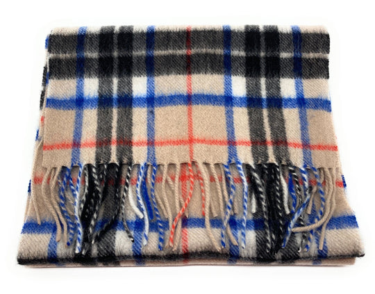 Pure Cashmere Thomson Camel Tartan Scarf