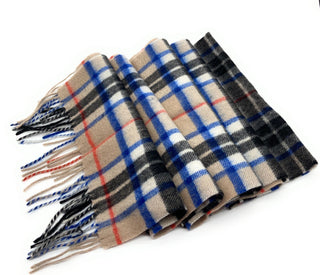 Pure Cashmere Thomson Camel Tartan Scarf