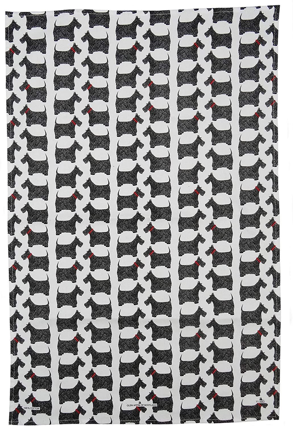 Pure Cotton Scottie Dog Repeat Tea Towel