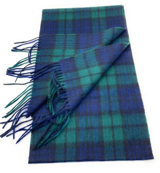 Pure Edinburgh Lambswool Black Watch Tartan Scarf