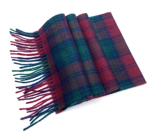 Pure Edinburgh Lambswool Lindsay Tartan Scarf
