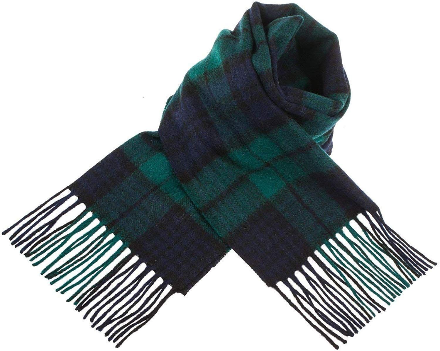 Pure Lambswool Black Watch Tartan Scarf