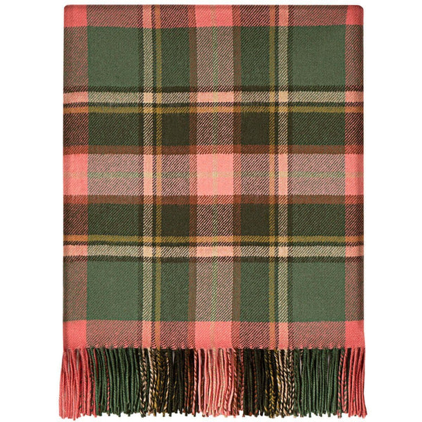 Pure Lambswool Bruce of Kinnaird Antique Tartan Rug/Blanket - Made in Scotland