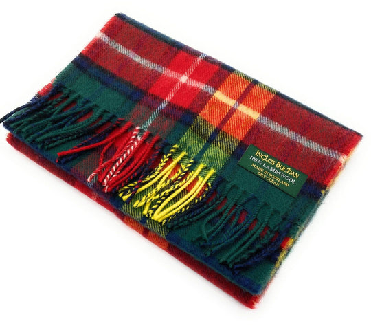 Pure Lambswool Buchanan Modern Tartan Scarf - Made in Scotland