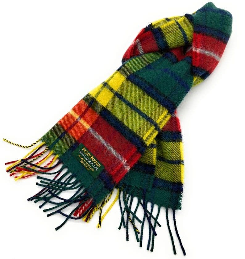 Pure Lambswool Buchanan Modern Tartan Scarf - Made in Scotland