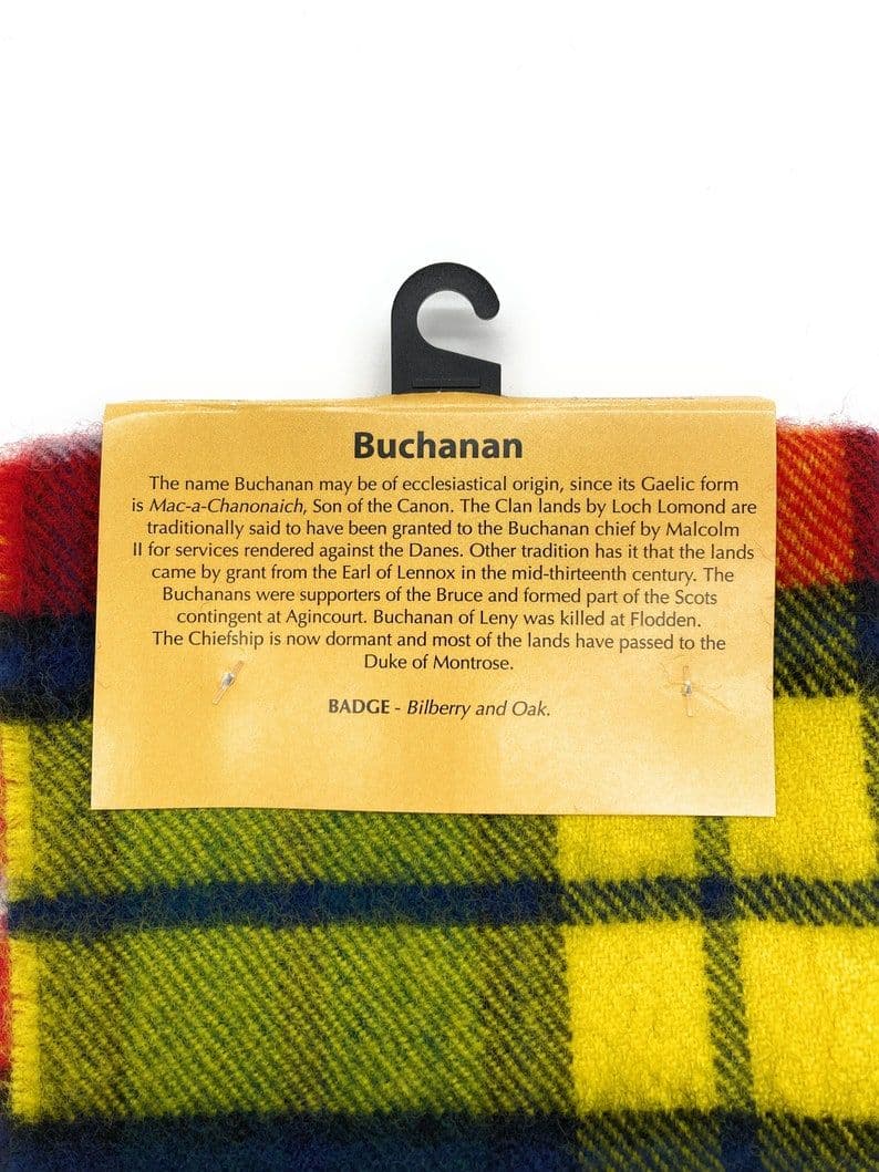Pure Lambswool Buchanan Modern Tartan Scarf - Made in Scotland