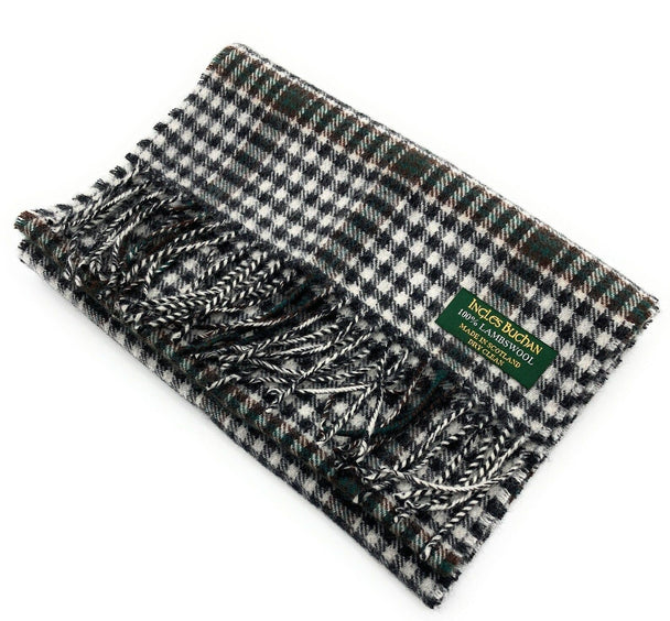 Pure Lambswool Burns Check Tartan Scarf -  Made in Scotland