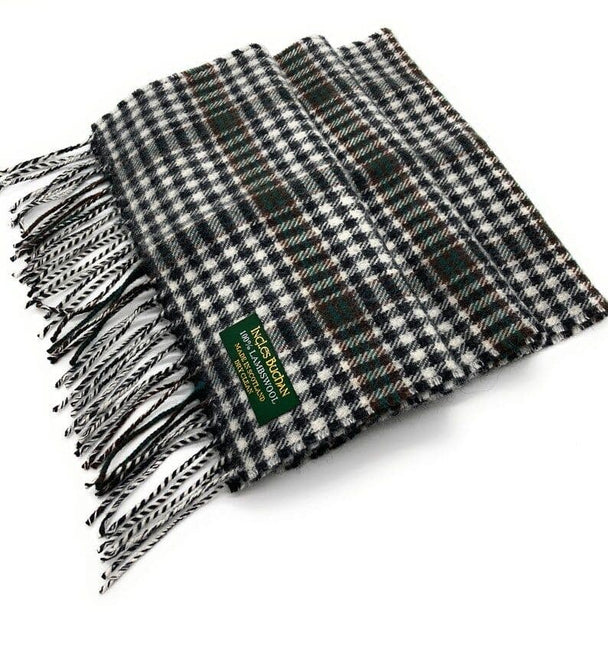 Pure Lambswool Burns Check Tartan Scarf -  Made in Scotland