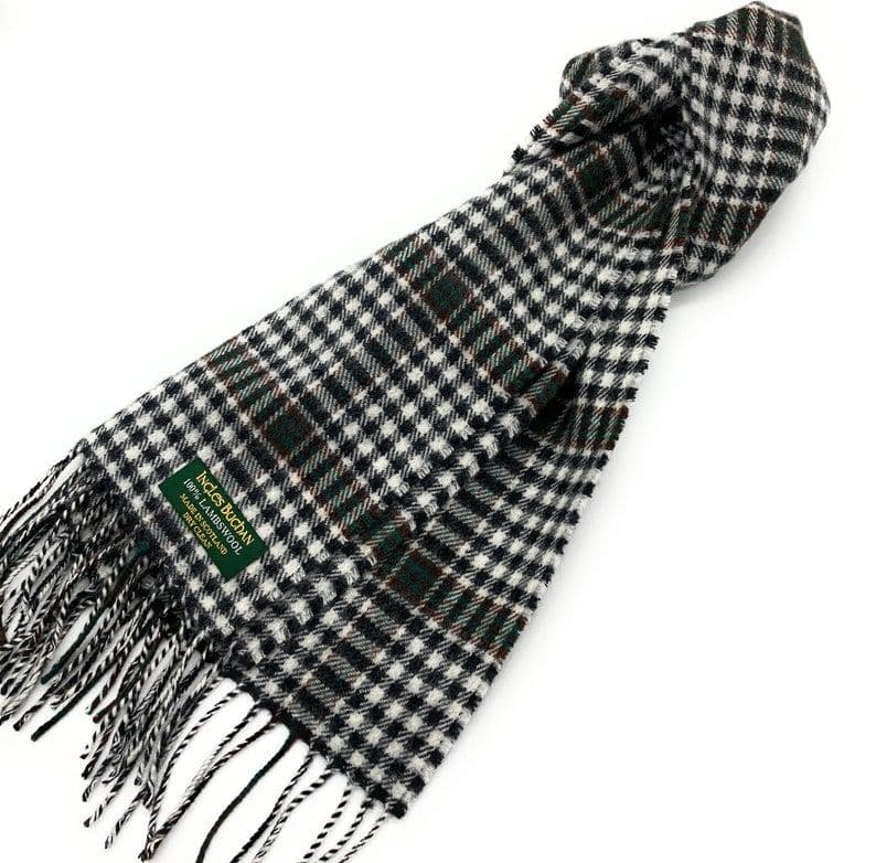 Pure Lambswool Burns Check Tartan Scarf -  Made in Scotland
