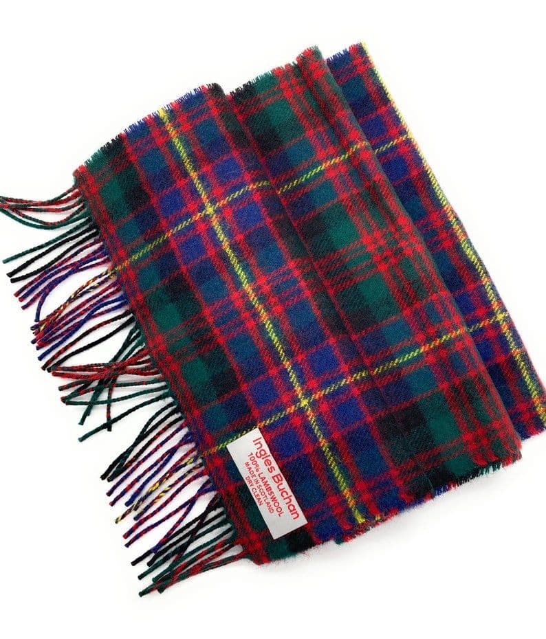 Pure Lambswool Cameron of Erracht Tartan Scarf -  Made in Scotland