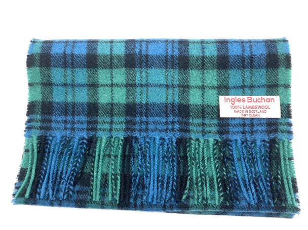 Pure Lambswool Campbell Ancient Tartan Scarf -  Made in Scotland