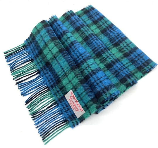 Pure Lambswool Campbell Ancient Tartan Scarf -  Made in Scotland