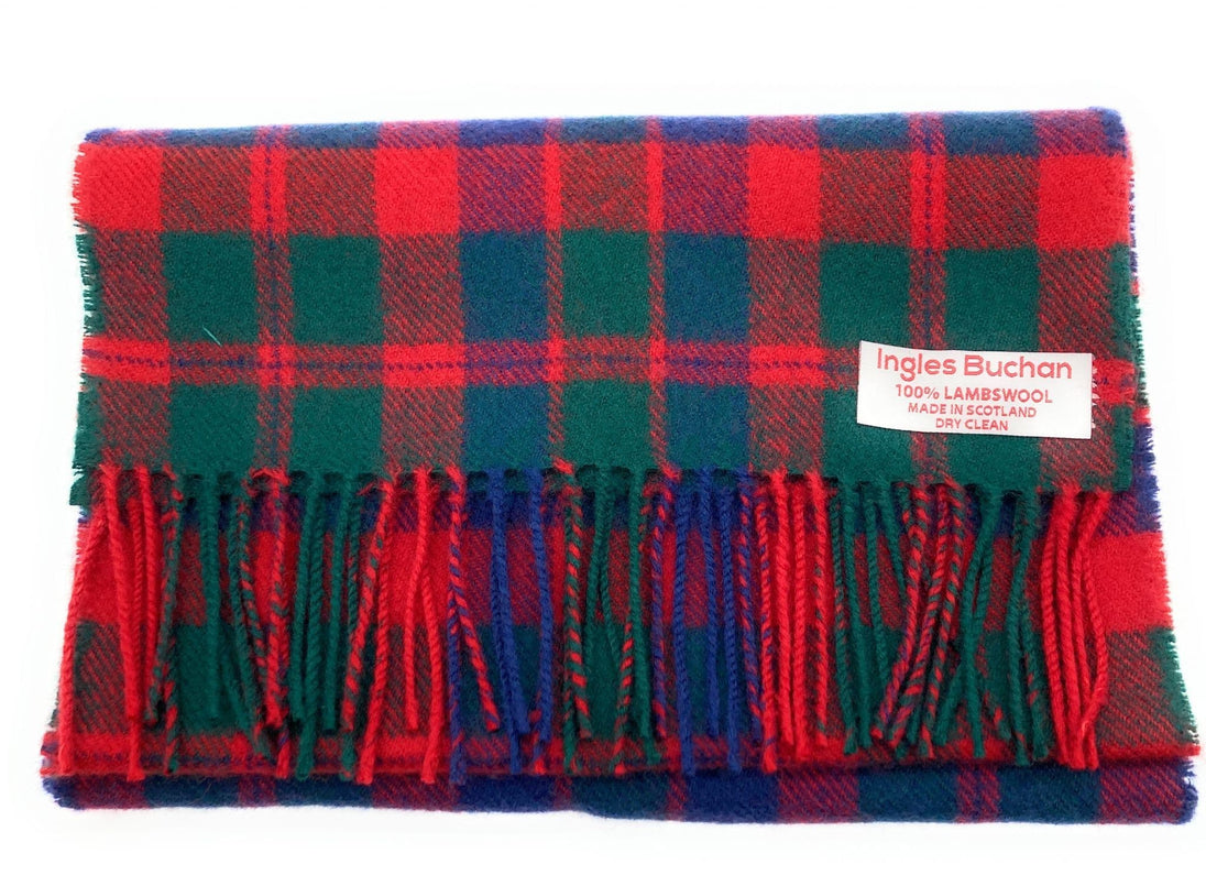 Pure Lambswool City of Glasgow Tartan Scarf -  Made in Scotland
