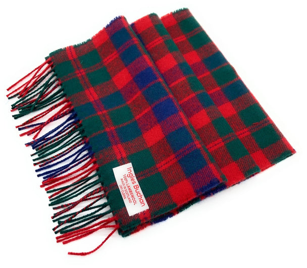 Pure Lambswool City of Glasgow Tartan Scarf -  Made in Scotland