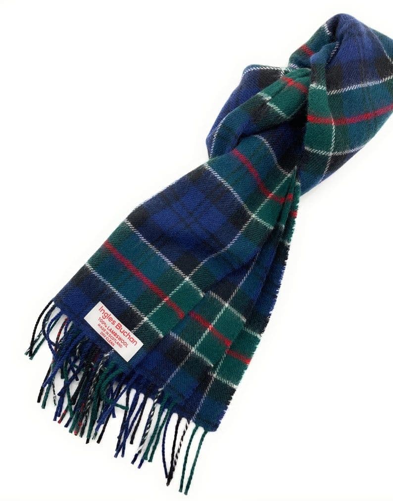 Pure Lambswool Colquhoun Tartan Scarf -  Made in Scotland