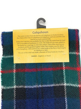 Pure Lambswool Colquhoun Tartan Scarf -  Made in Scotland