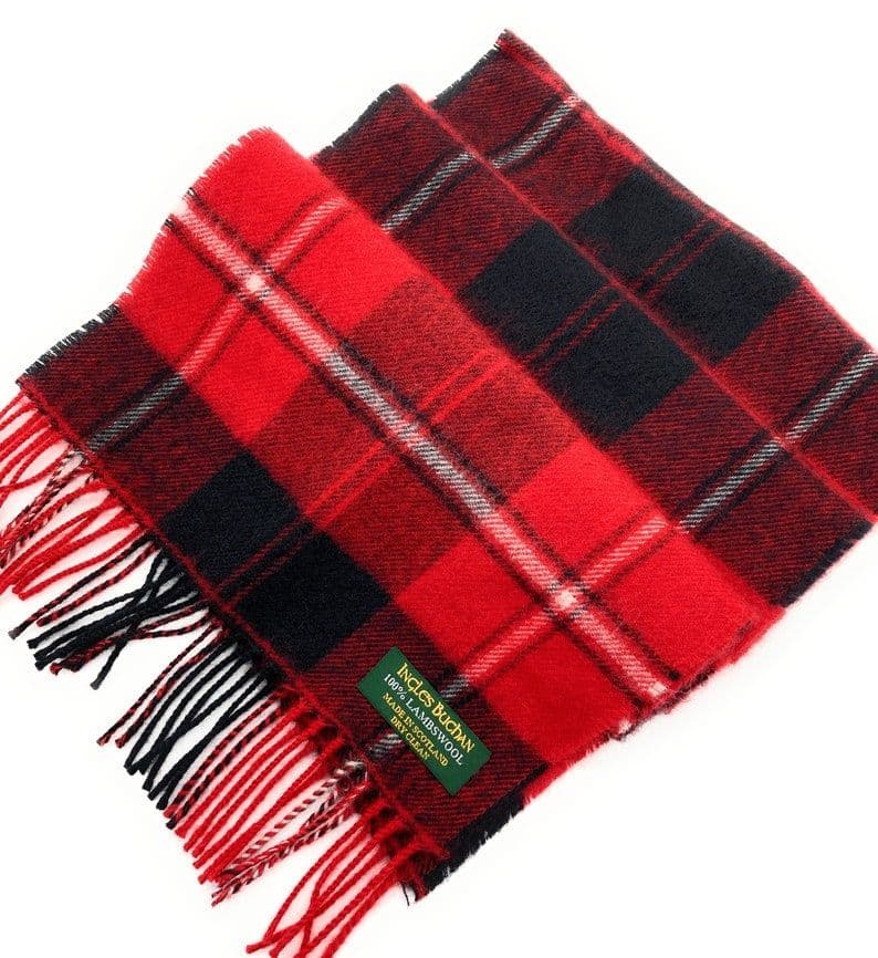 Pure Lambswool Cunningham Tartan Scarf -  Made in Scotland