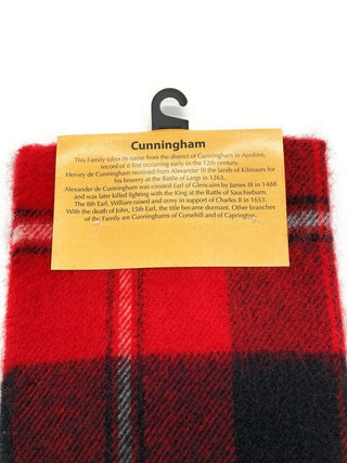Pure Lambswool Cunningham Tartan Scarf -  Made in Scotland