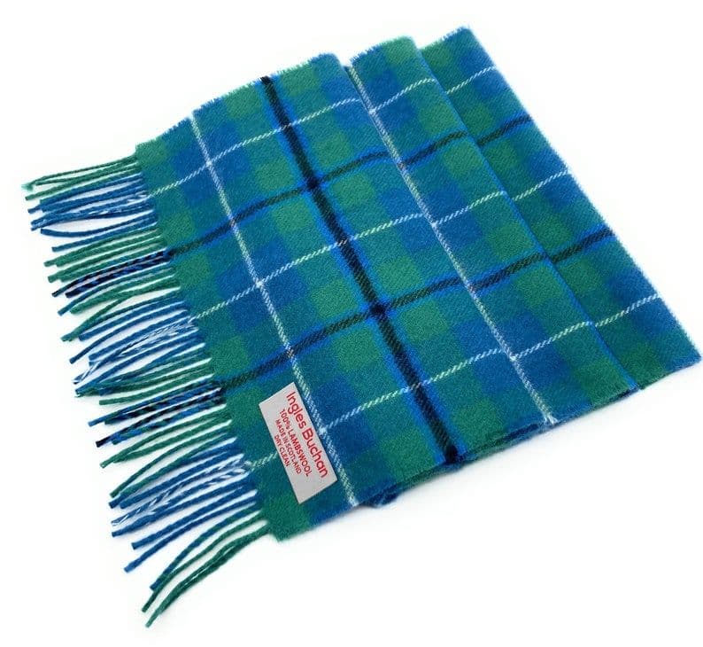 Pure Lambswool Douglas Ancient Tartan Scarf Made in Scotland