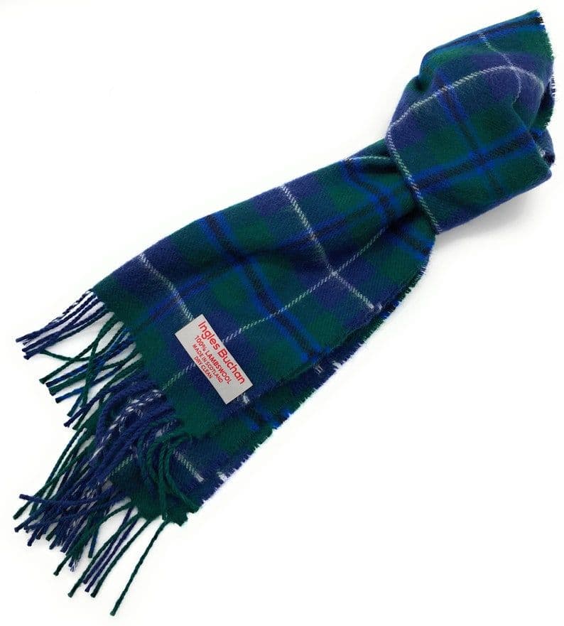 Pure Lambswool Douglas Tartan Scarf Made in Scotland