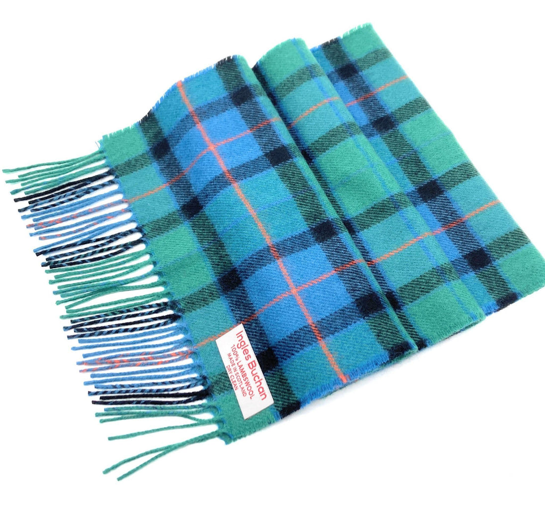 Pure Lambswool Flower of Scotland Tartan Scarf - Made in Scotland