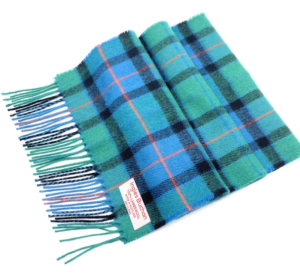 Pure Lambswool Flower of Scotland Tartan Scarf - Made in Scotland